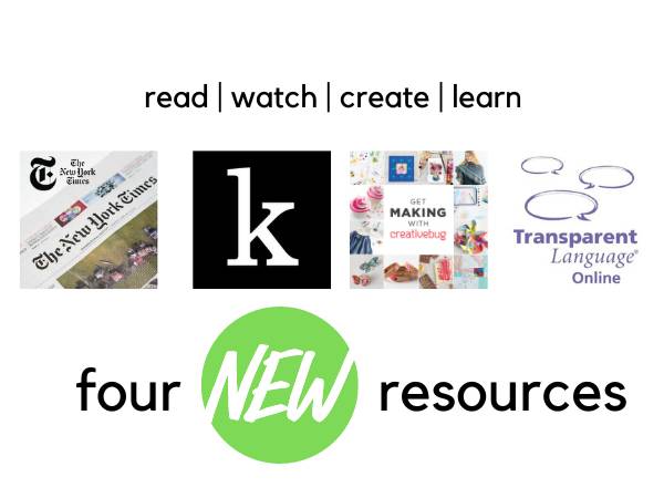 Four New Resources: Read, Watch, Create, Learn!